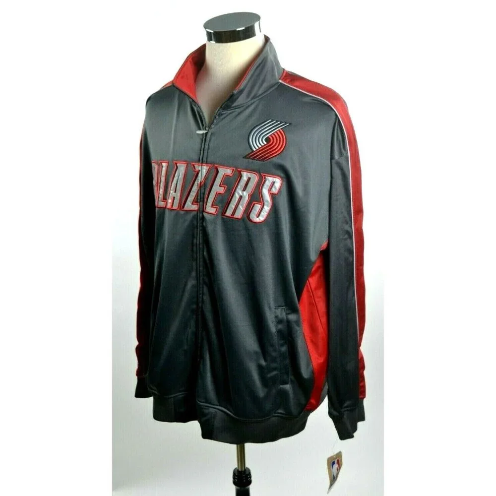 PORTLAND TRAIL BLAZERS Men's Majestic Soft Shell Track Jacket‎ SIZE 3XL NWT - Picture 2 of 7